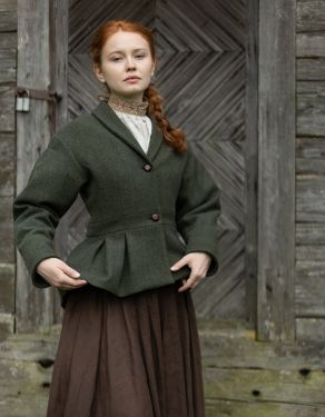 "Annie" pure wool jacket moss