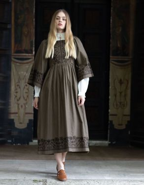 "Mivilud" embroidered dress buckwheat limited edition