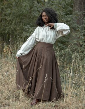 "Vineta" maxi skirt chestnut