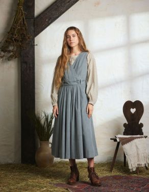  "Yana" corduroy jumper dress lagoon