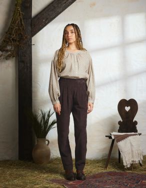 "Yana" corduroy pants chestnut