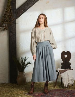 "Yana" corduroy skirt lagoon