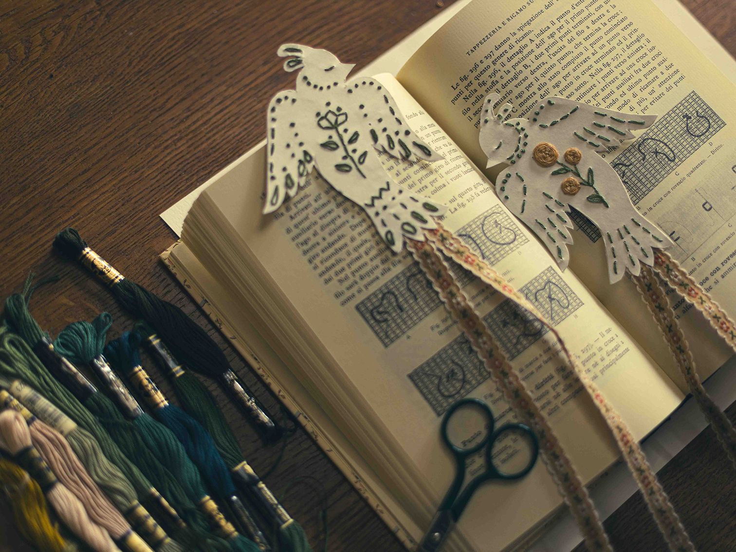 Bird bookmark DIY